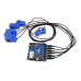 Industrial Current Sensor 6-Channel 10-100 Max Amps Pluggable Split Core Dual Interface